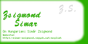 zsigmond simar business card